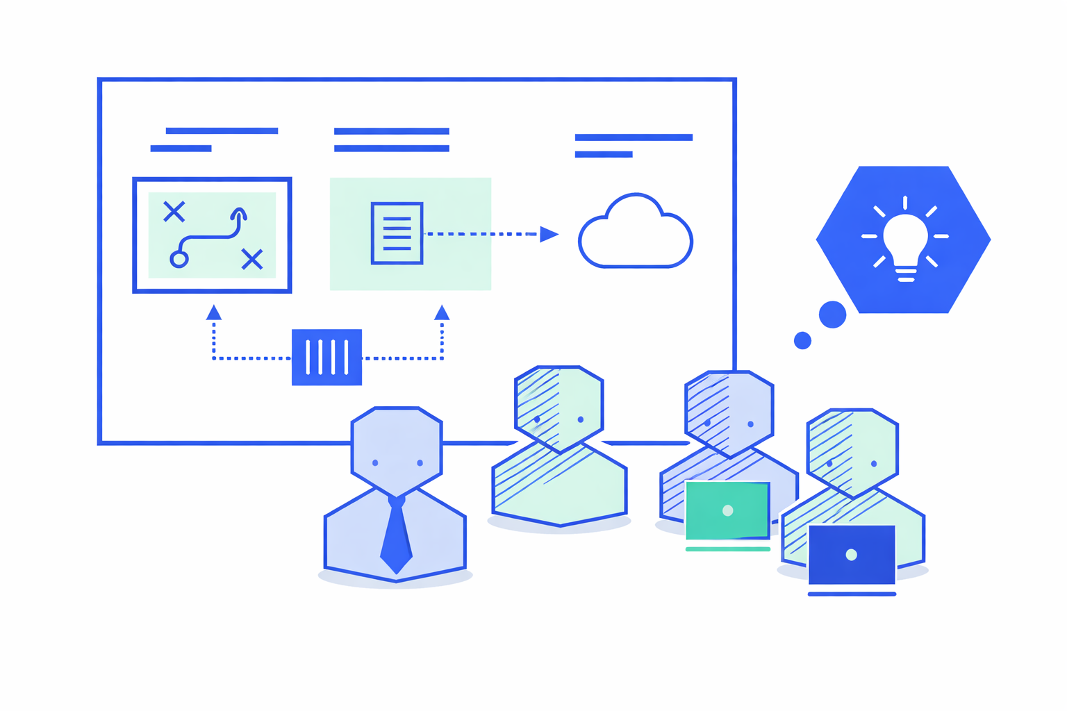 Business professional working on laptop